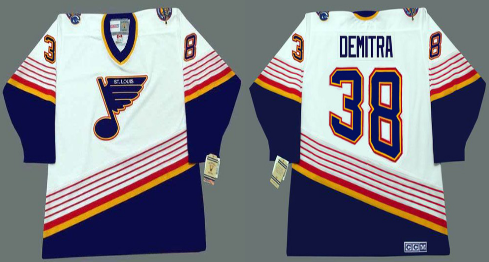 2019 Men St.Louis Blues #38 Demitra white CCM NHL jerseys